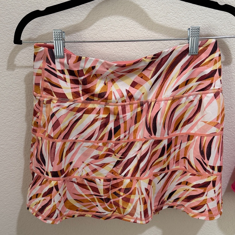 Ideology Pink and Yellow Patterned tennis golf Skirt